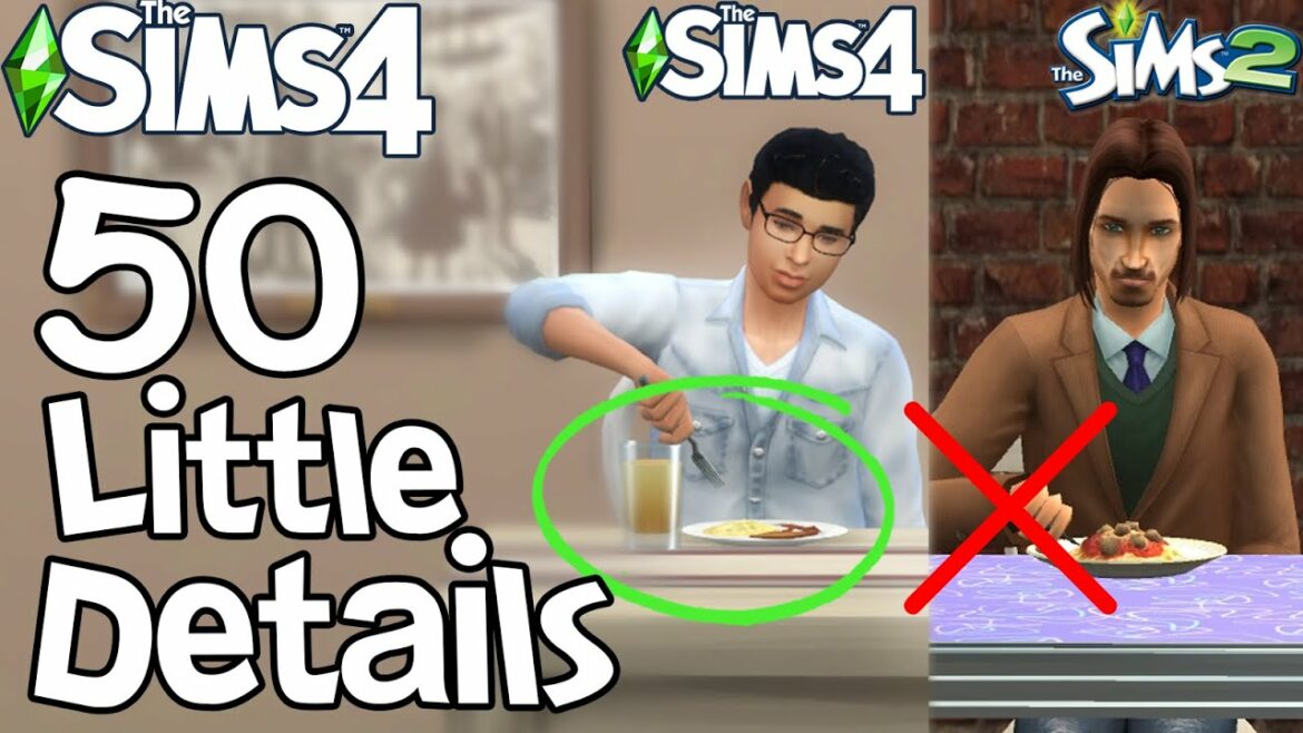The Sims 4: 50 FUN LITTLE DETAILS not in Sims 2 & Sims 3