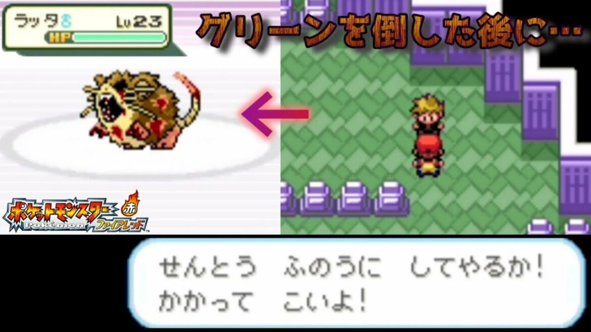 vs グリーンのラッタ【ポケモンファイアレッド】