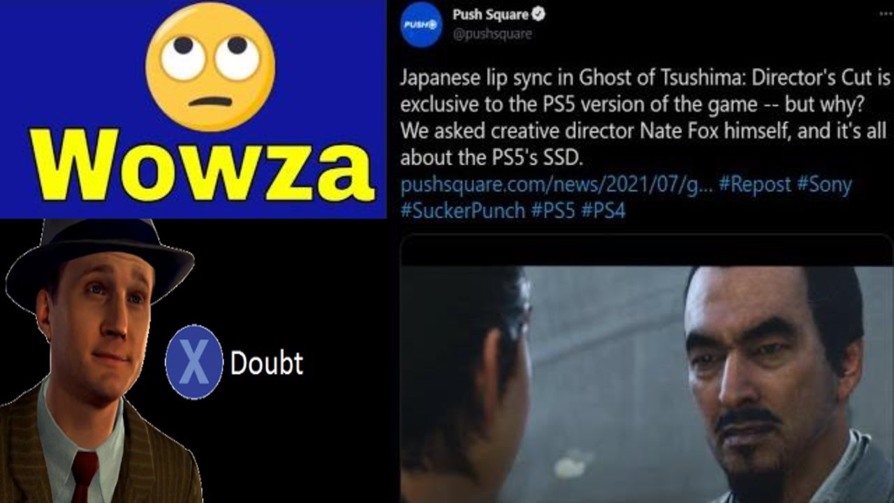 Ghost of Tsushima Japanese lip sync can only be done on PS5 because of