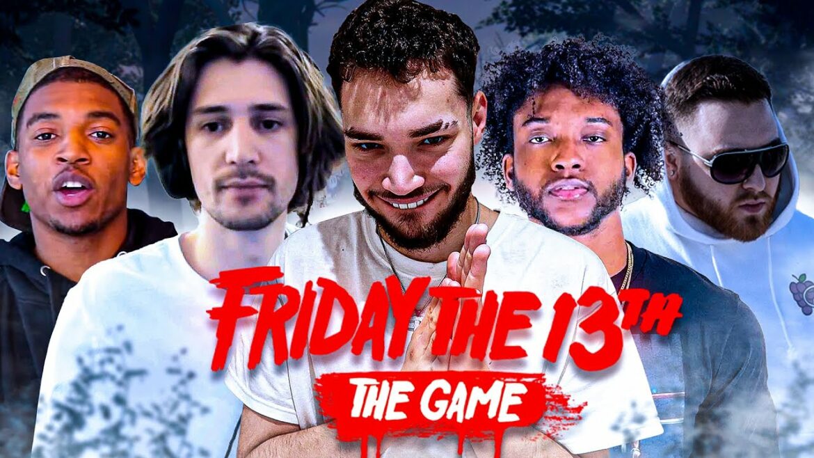 Adin Ross plays Friday The 13th w/ xQcOW, YourRAGE, LosPollosTV, BLOU, & More!! SUS JASON?