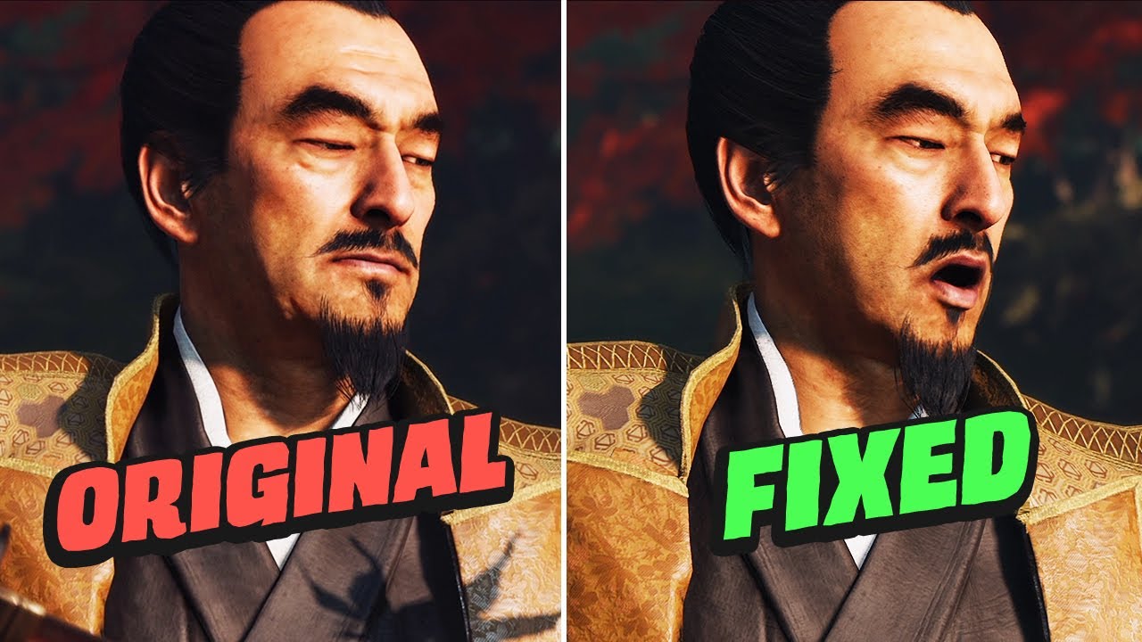 Ghost of Tsushima Director's Cut Japanese Lip Sync Comparison Games