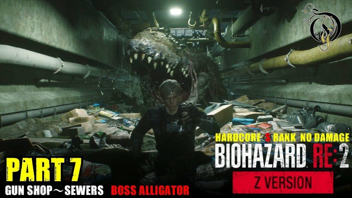 【S RANK】バイオハザード RE:2/RESIDENT EVIL 2 – #7 Gun Shop ~ Sewers・BOSS:  ALLIGATOR(HARDCORE NO DAMAGE)