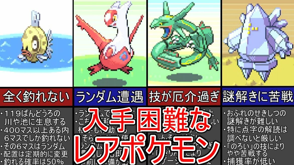 ポケモン ルビサファ Rs 入手困難なレアポケモン15選 ゆっくり解説 Games Wacoca Japan People Life Style