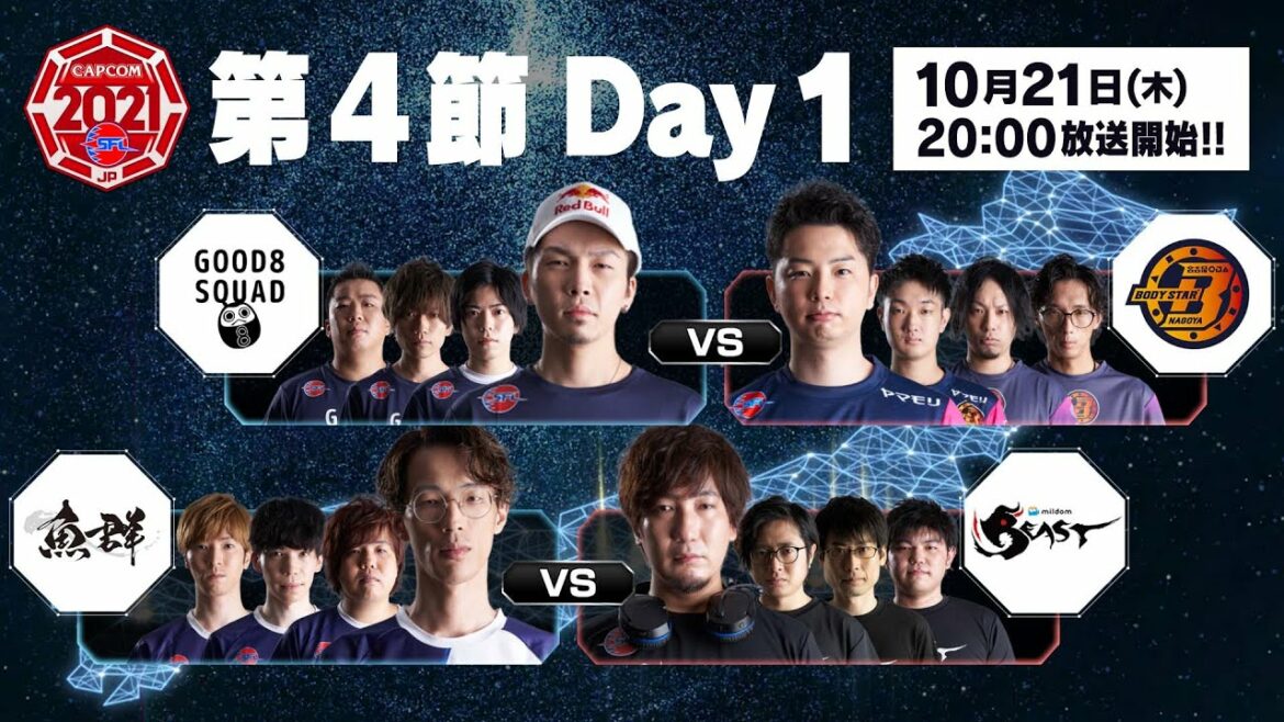 「ストリートファイターリーグ: Pro-JP 2021」第4節 Day1 – タイムスタンプ(チャプター)追加