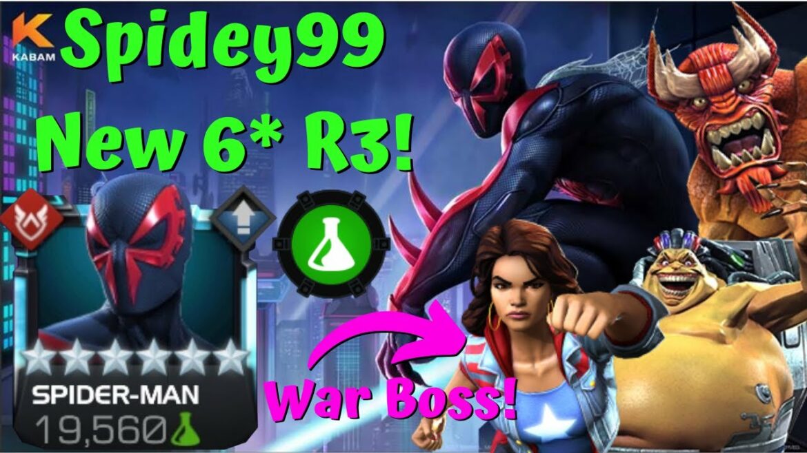 Shiny New R3 Spidey 2099 Is AMAZING! America Chavez War Boss Fight! – Marvel Contest of Champions