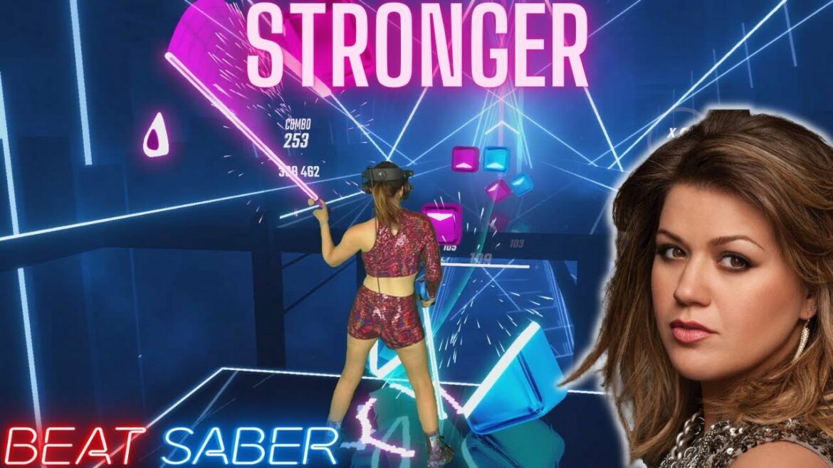 Beat Saber | Stronger by Kelly Clarkson (Expert+) First Attempt – SS Rank | Mixed Reality