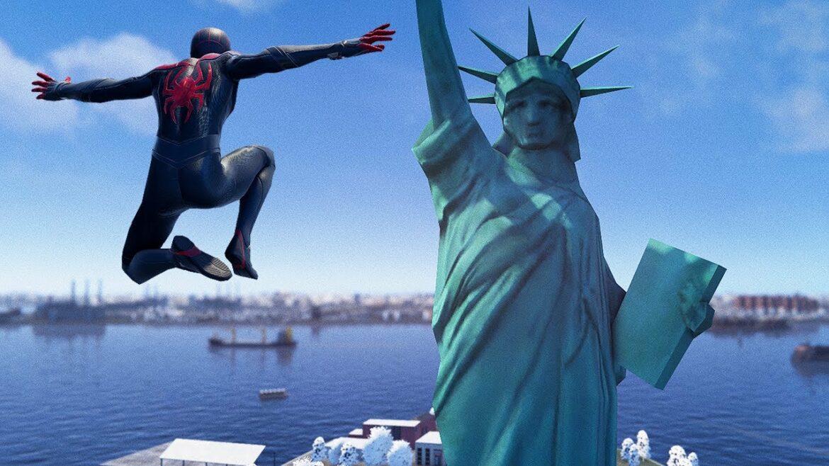 Visiting the Statue of Liberty in Spider-Man: Miles Morales