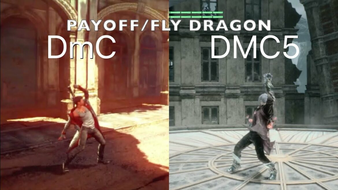 DmC vs Devil May Cry 5 Dante Skills Comparison (moveset)/ダンテの技モーション比較 DmCvsデビルメイクライ5