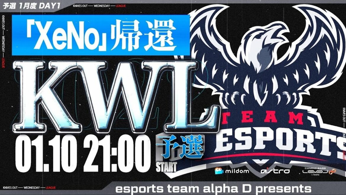 【荒野行動】KWL 予選 1月度 開幕戦【"XeNo" ついに KWL 帰還】実況:柴田アナ