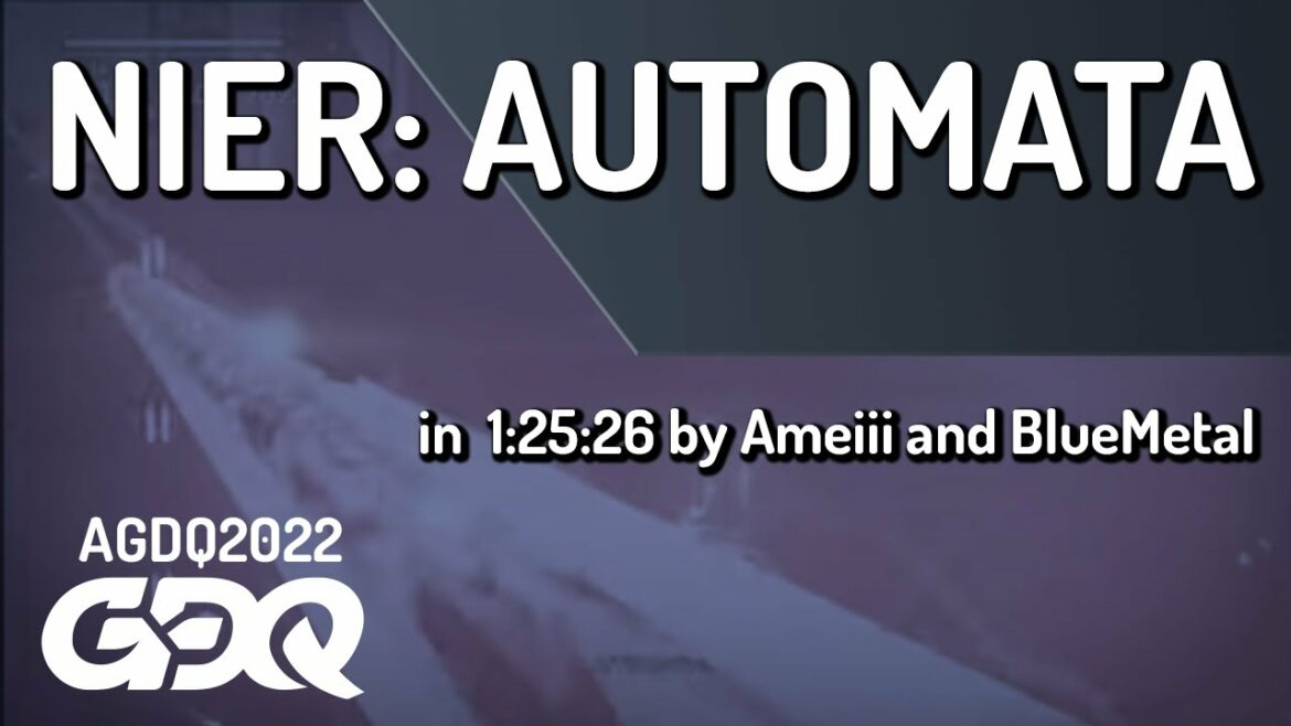 NieR: Automata by Ameiii and BlueMetal in 1:25:26 – AGDQ 2022 Online