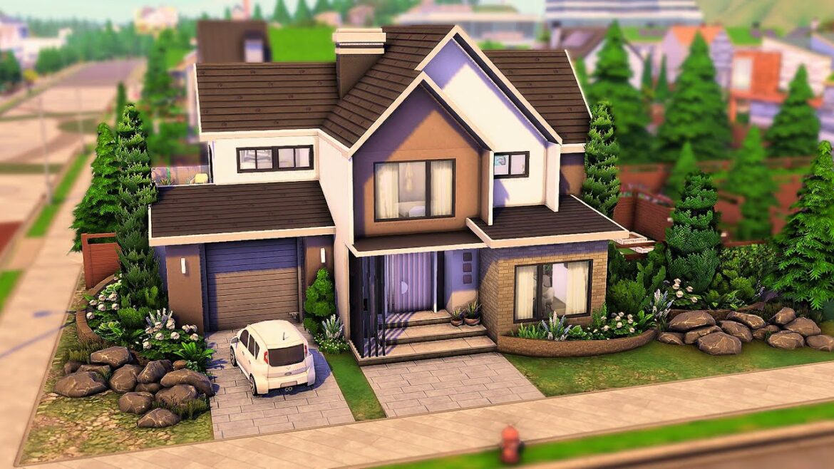 Modern Family Home | The Sims 4 Speed Build