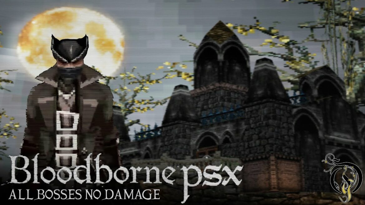 【Bloodborne PSX】初代PS風ブラッドボーン/ヤーナム市街~ボス戦+シークレットボス(Bloodborne Demake No Damage Full playthrough)