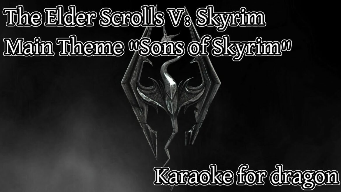 【The Elder Scrolls V: Skyrim】Main theme "Dragonborn"【Karaoke for Dragon】ドラゴン語 歌詞