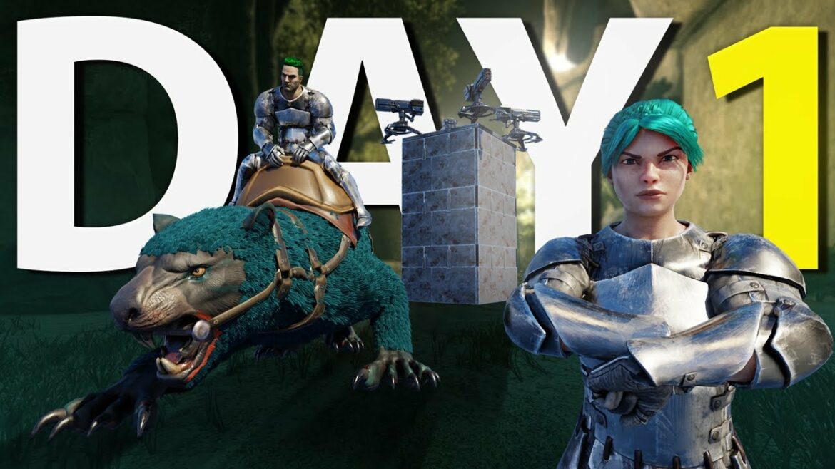 How We Claimed The BIGGEST HIDDEN Cave In ARK On DAY 1