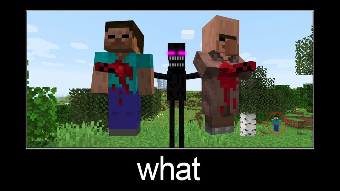 Minecraft wait what meme part 202 (scary Enderman)
