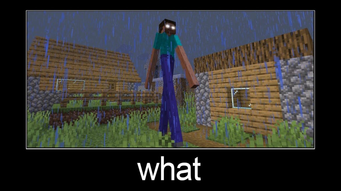 Minecraft wait what meme part 203 (giant herobrine)