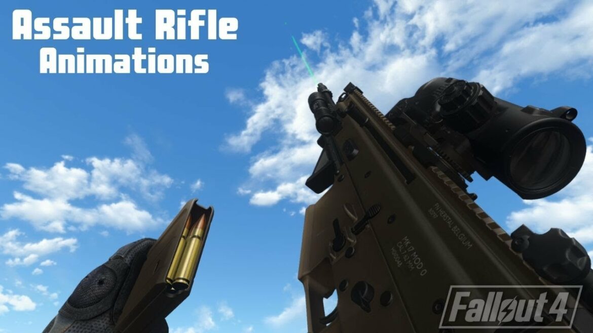 Fallout4 Best Weapon Mod Animations Assault Rifle Link in description フォールアウト 4