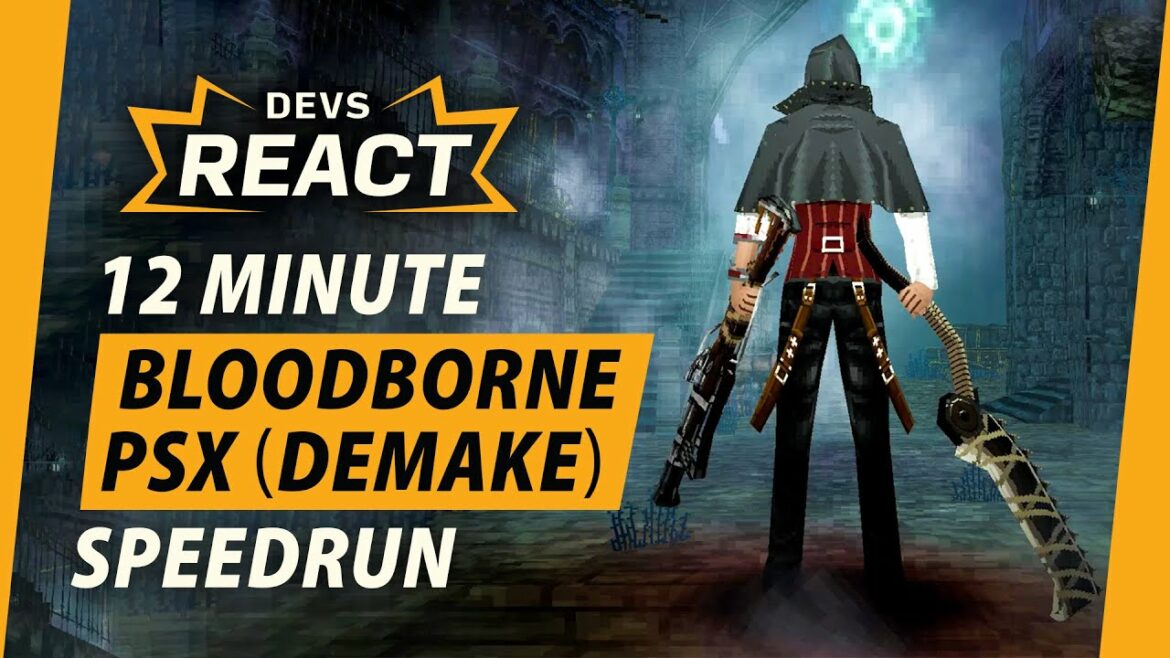 Bloodborne PSX Developers React to 12 Minute All Bosses Speedrun – (Bloodborne Demake)