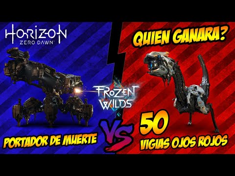 HORIZON ZERO DAWN: LUCHA EPICA! PORTADOR DE MUERTE VS 50 VIGIAS OJOS ROJOS