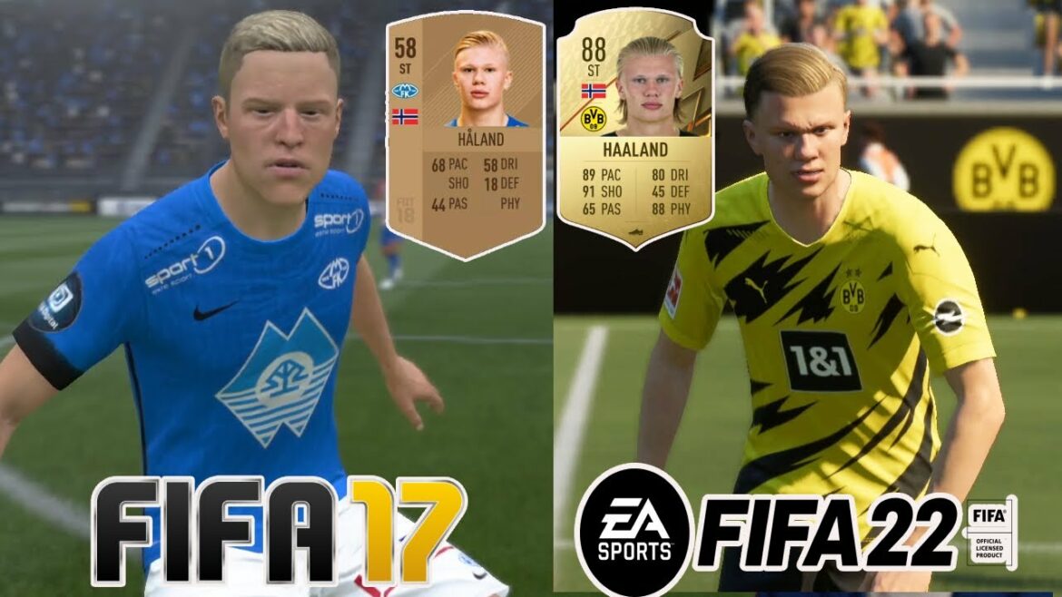 DAU GOL CU HAALAND IN FIECARE FIFA ! ( FIFA 17 – FIFA 22 )