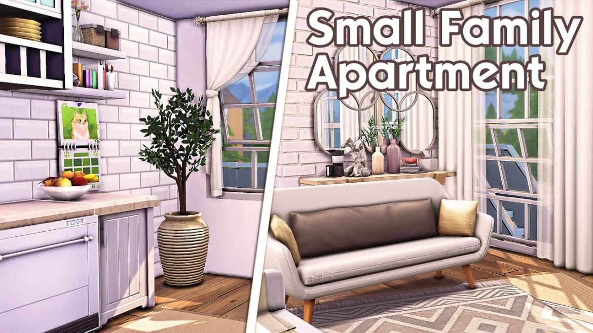 Small Modern Family Apartment | The Sims 4 Speed Build