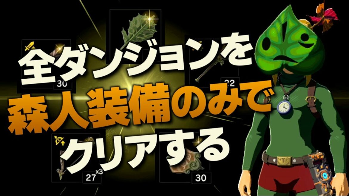 オールダンジョン装備縛り攻略解説『森人装備編』【ゼルダの伝説 ブレスオブザワイルド】
