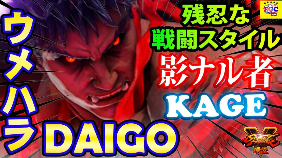 ストリートファイター5💥ウメハラ「影ナル者」残忍な戦闘スタイル|Daigo「Kage」💥Street Fighter V 🤜FGC🤛