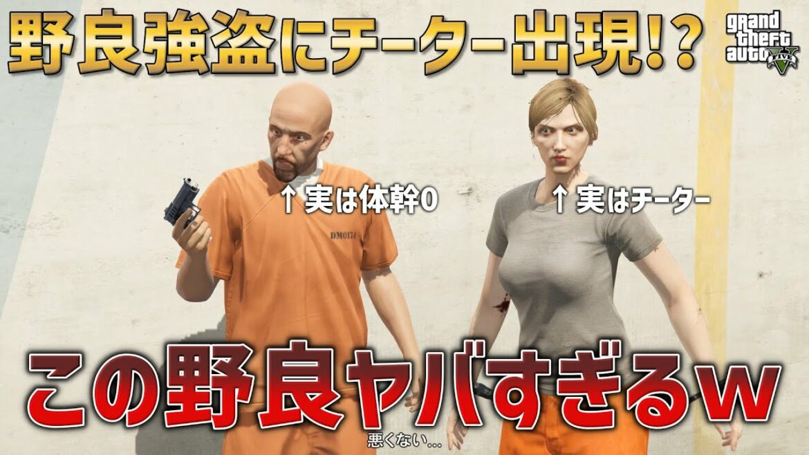 【GTA5】バグ発生で30分の大苦戦!チーター出現と最高の仲間たち【野良強盗シリーズ】