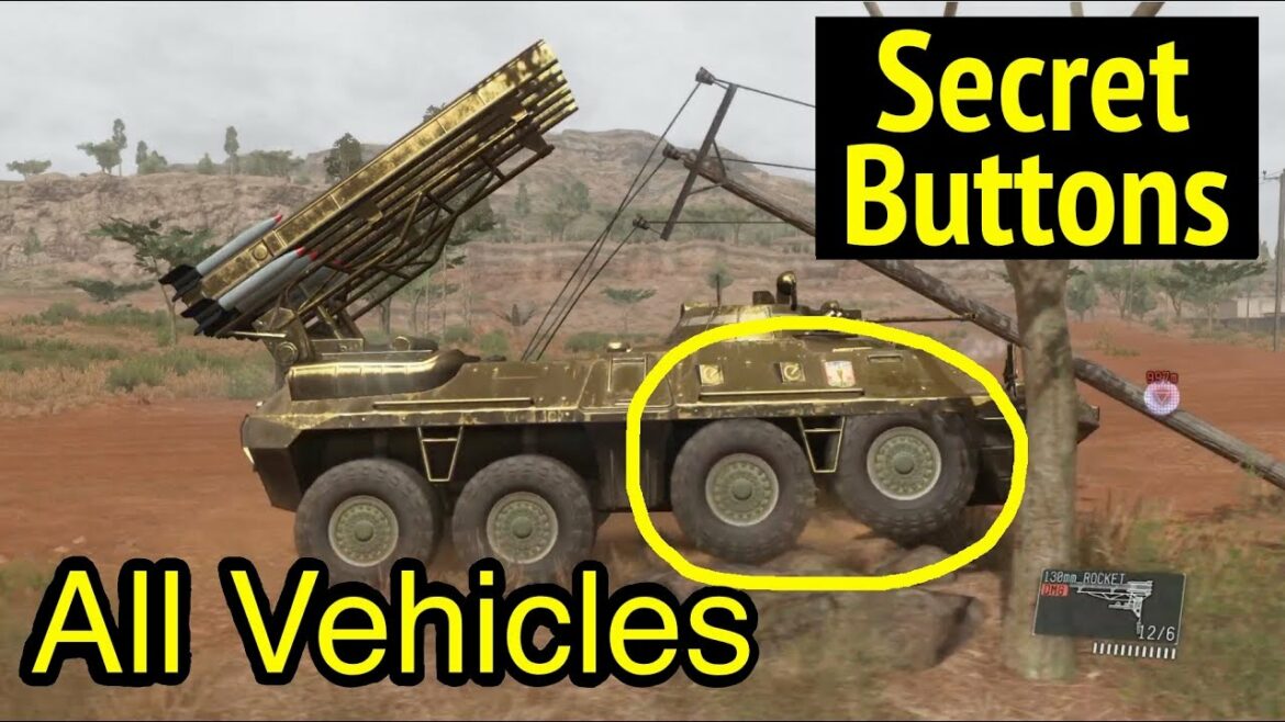 All Vehicles Showcase and Hidden Buttons: Metal Gear Solid V: Phantom Pain (MGS5)