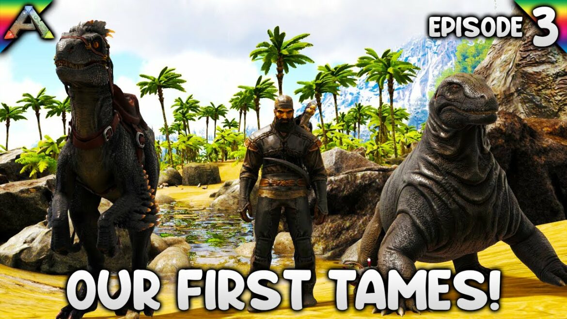 Taming an ARK Raptor & Moschops! | Let's Play ARK Survival Evolved: The Island | Episode 3