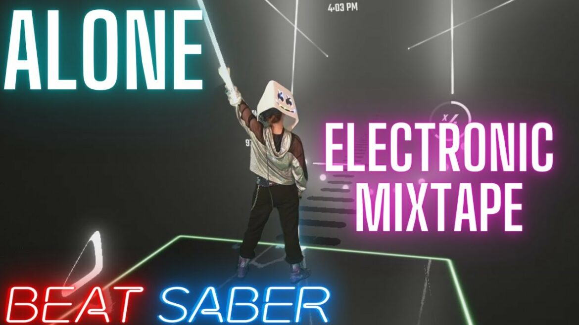 Beat Saber Electronic Mixtape | Marshmello – Alone (Expert+) | Mixed Reality