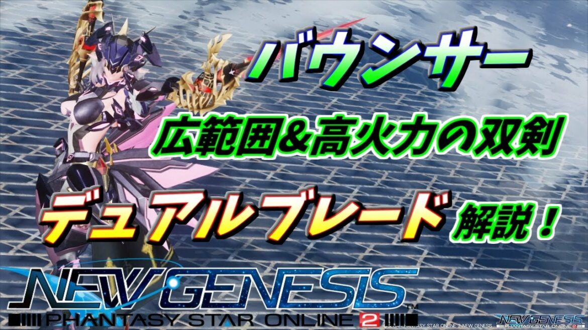 【PSO2NGS】バウンサー デュアルブレード解説!圧倒的な範囲に高火力を兼ね備えた双剣!