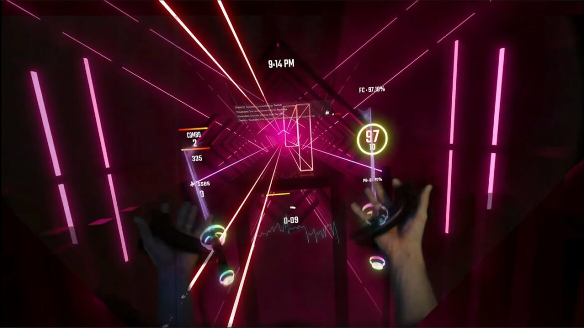 True First Person In Beat Saber, Index Swing Cam Test