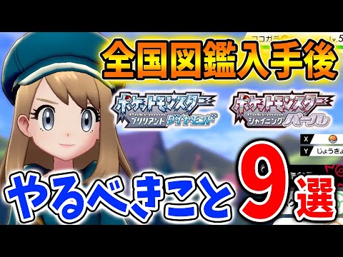 【ポケモン ダイパリメイク】全国図鑑入手後にやるべきこと「9選」殿堂入り後から本番?やること盛りだくさん【攻略/ブリリアントダイヤモンド・シャイニングパール/BDSP】