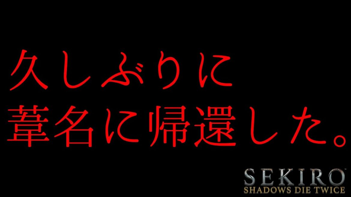 【SEKIRO: SHADOWS DIE TWICE】帰還、弦ちゃん【にじさんじ/葉加瀬冬雪】