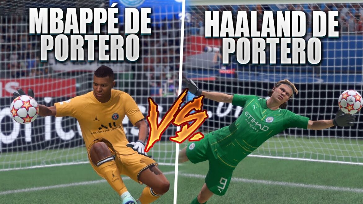 MBAPPÉ de PORTERO vs HAALAND de PORTERO ¿Quien es MEJOR? | Experimentos Fifa 22