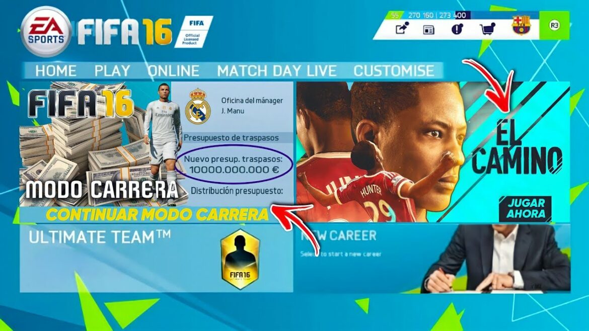 URGENTE!🔥FIFA 16 Mobile CON MODO CARRERA, FICHAJES ACTUALIZADOS, TORNEOS ONLINE & AMIGOS¿ES POSIBLE?