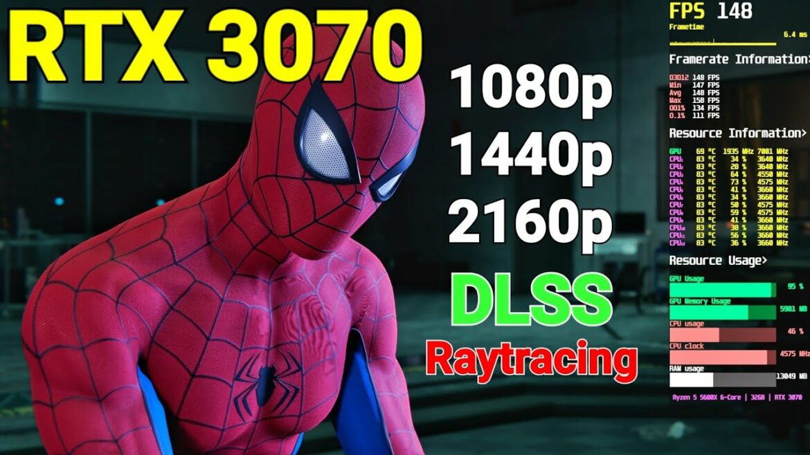 Marvel's Spider-Man Remastered | RTX 3070 | 1080p/1440p/4K | DLSS/Raytracing