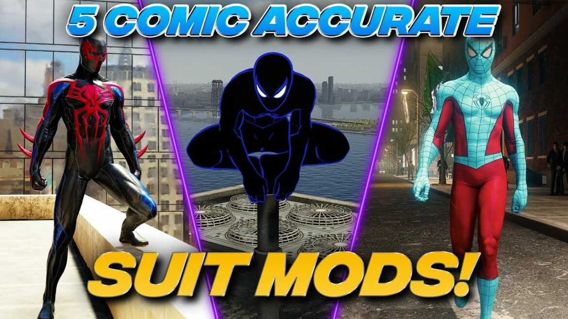 5 COMIC ACCURATE Suit Mods In Marvel's Spider-Man PC (Ultimate Symbiote, 2099, and more!)