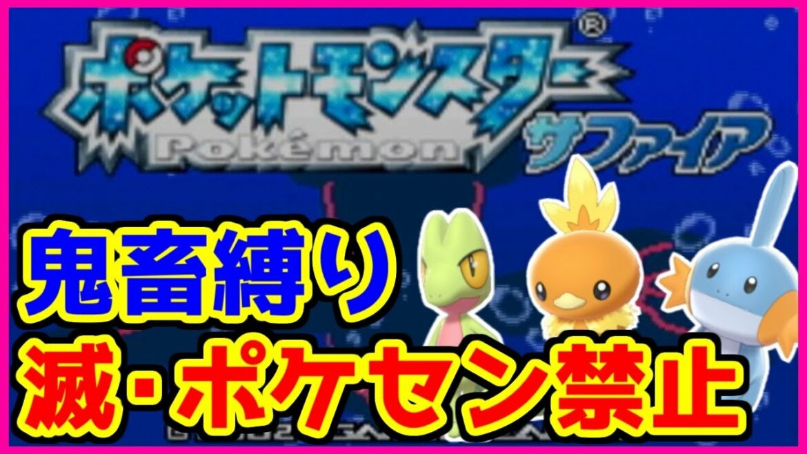 【鬼畜縛り】滅・ポケモンセンター禁止マラソン~ホウエン編#1【ポケモンRSE】