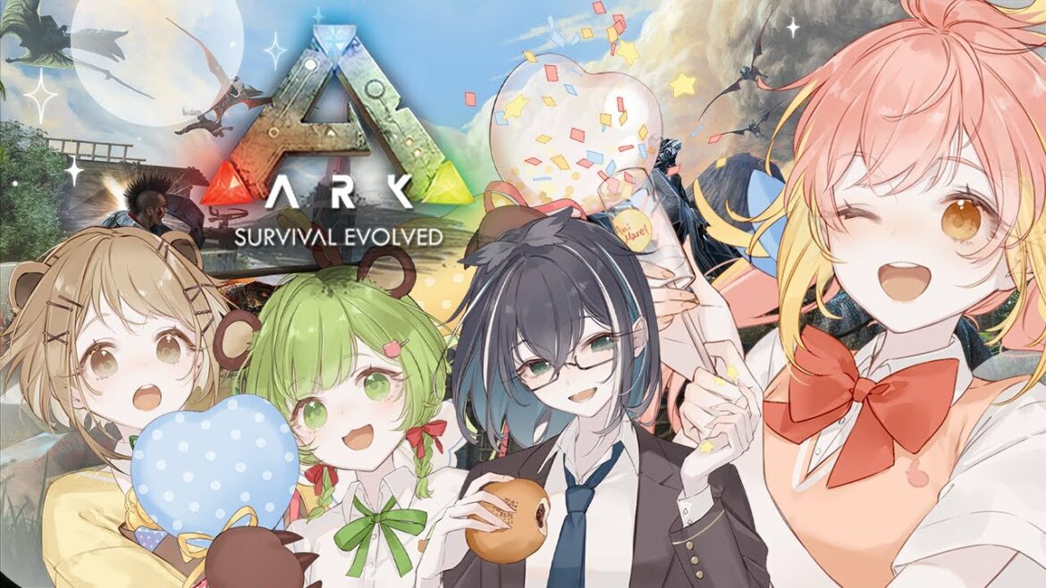 【Ark: Survival Evolved/Fjordur】恐竜さんたちと仲良しごっこするの!【日ノ隈らん / 大浦るかこ / 湖南みあ / 飛良ひかり / あにまーれ】