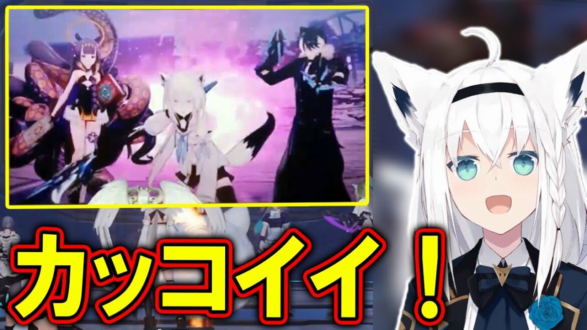 ゲーム内で自分が出演しているムービーを見る白上フブキ【ホロライブ切り抜き/PSO2 ニュージェネシス/イナニス/影山シエン】