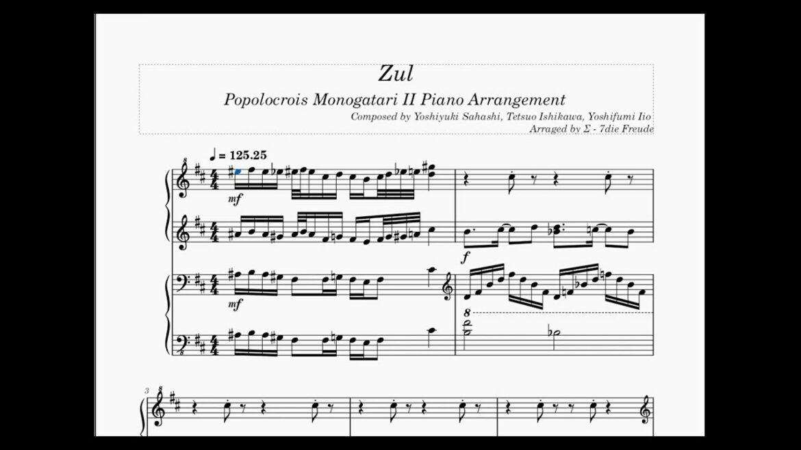 【ポポロクロイス物語II】 ズール 【耳コピー&ピアノアレンジ】
