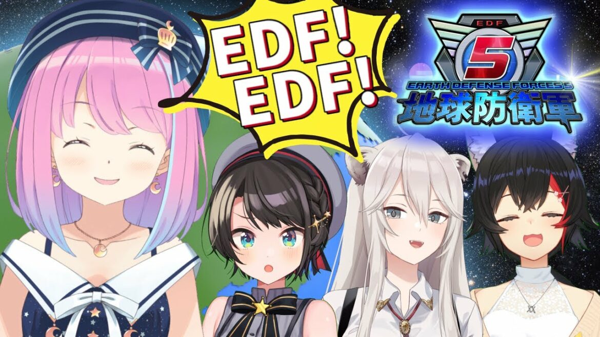 【 地球防衛軍5 】EDF!EDF!4人で地球を守るのら~!🌎✨【#姫森ルーナ/ホロライブ】