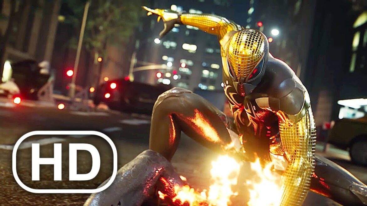 Spider-Man Crafts NEW Gold Suit Scene 4K ULTRA HD – Marvel's Midnight Suns