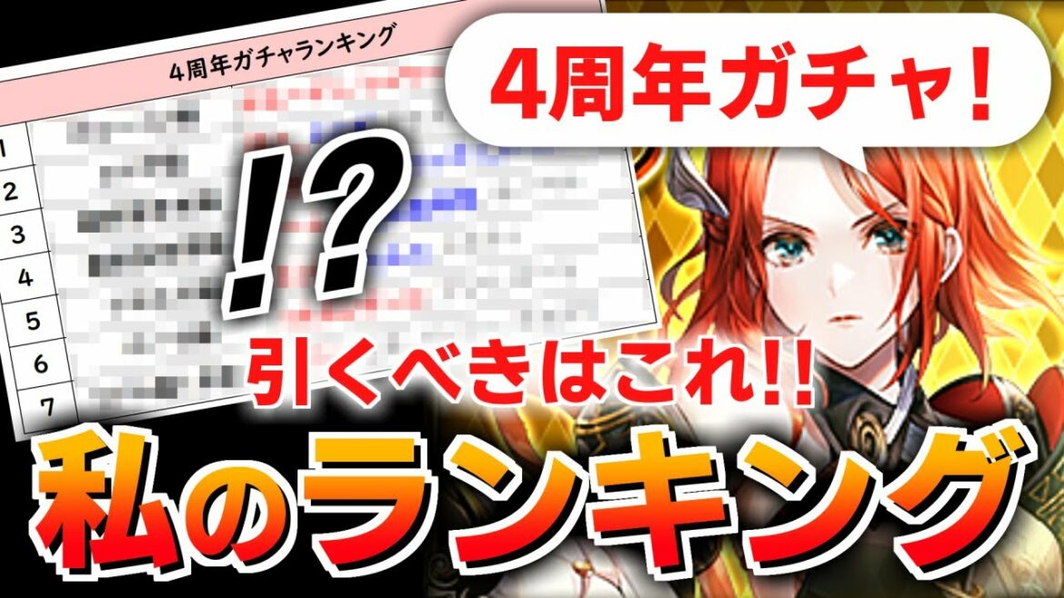 【ロマサガRS】私の結論!どれを引くべきか?4周年ガチャオススメランキング【ロマンシング サガ リユニバース】