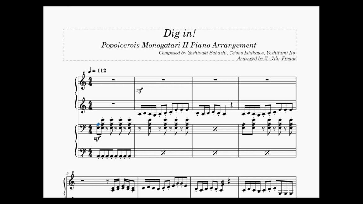 【ポポロクロイス物語II】 いただきま~す! 【耳コピー&ピアノアレンジ】