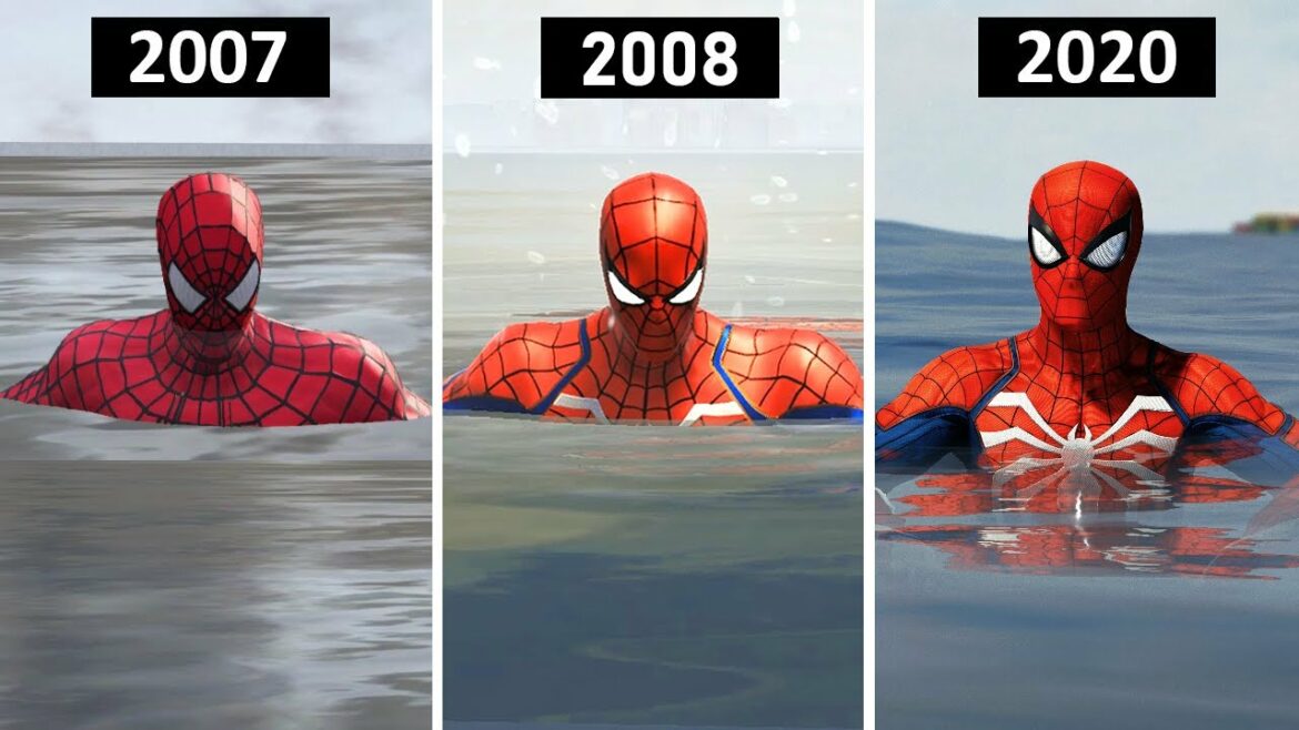 Evolution of Swimming in Spider-Man Games!
