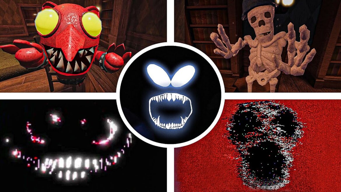 DOORS All Jumpscares + Skeleton Bob, El Goblino, Jeff – New Monsters Jumpscares (Hotel Update)