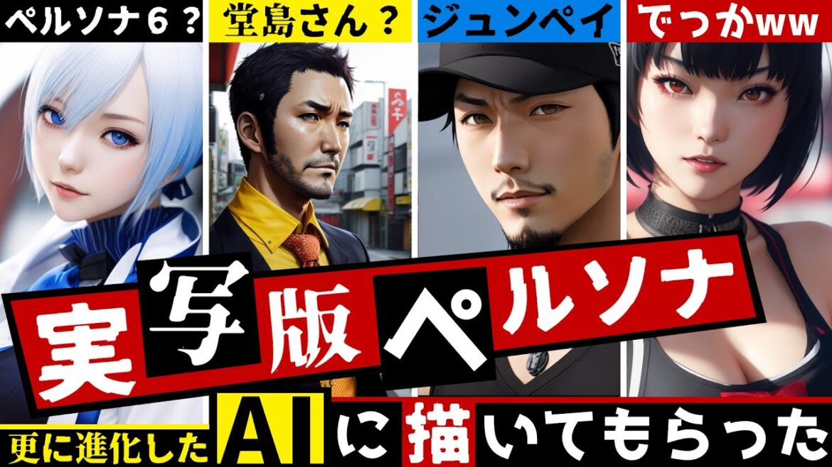 【P4G】ペルソナ6を大胆予想?AIに歴代ペルソナキャラを描かせてみたら10年後のペルソナキャラと新キャラが沢山産まれた【ペルソナ5 + ペルソナ4 + ペルソナ3】